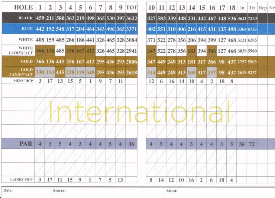 ChampionsGate Golf Club International Course Profile Course Database