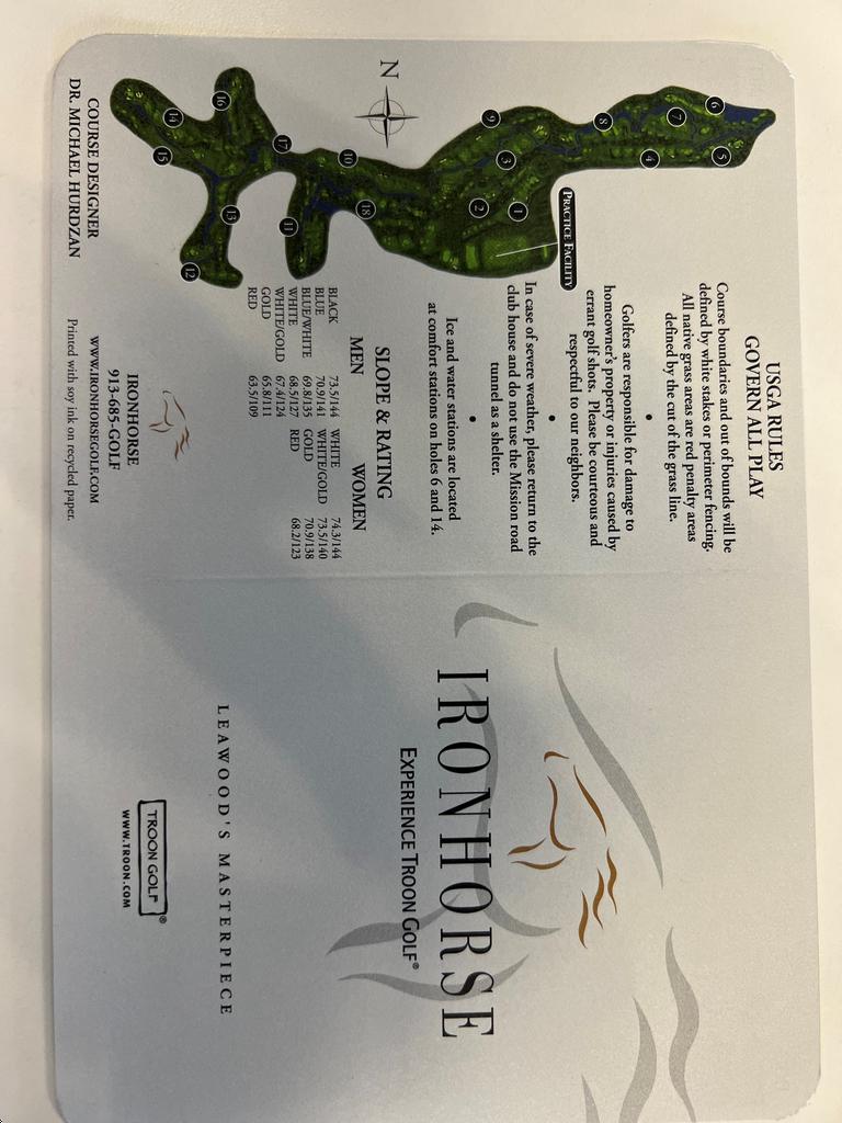 Ironhorse Golf Course Course Profile Course Database