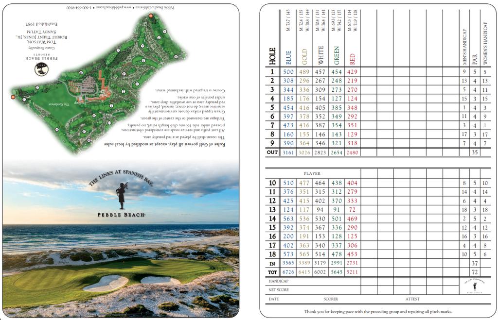 The Links at Spanish Bay Course Profile Course Database