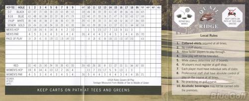 Quail Ridge Golf Course - Course Profile | Course Database