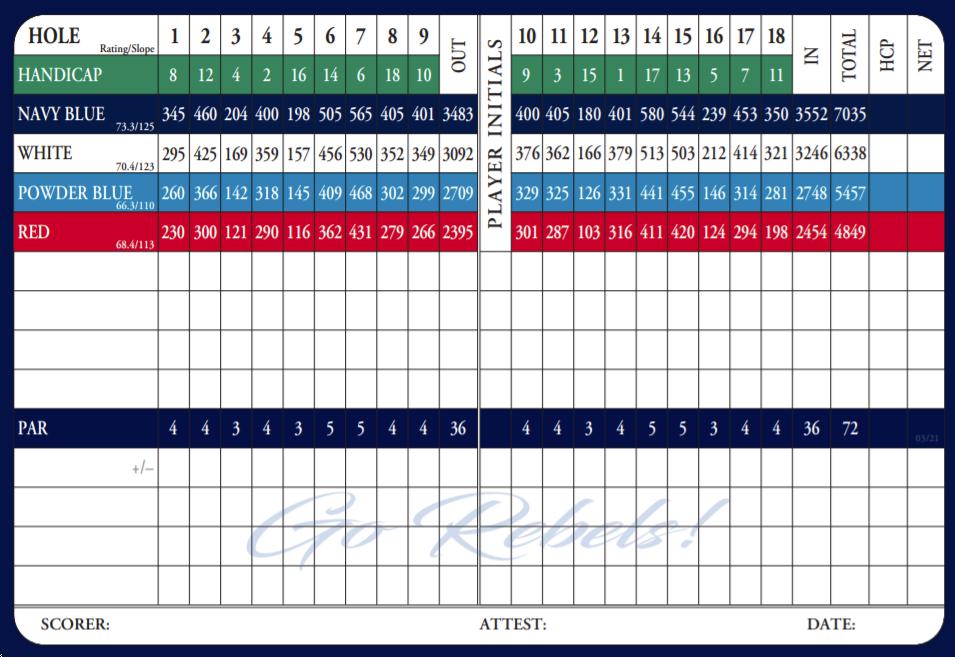 Ole Miss Golf Course, The Course Profile Course Database