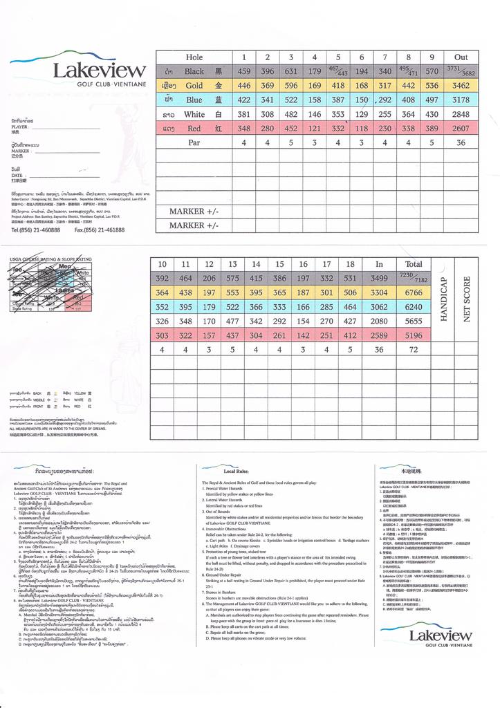 Lakeview Golf Club Course Profile Course Database