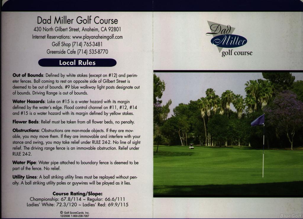 Anaheim ''Dad Miller'' Golf Club - Course Profile | SCPGA Jr Tour