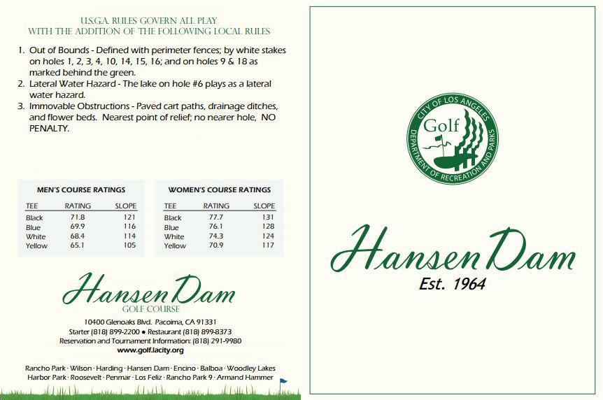 Hansen Dam Golf Course Course Profile Course Database