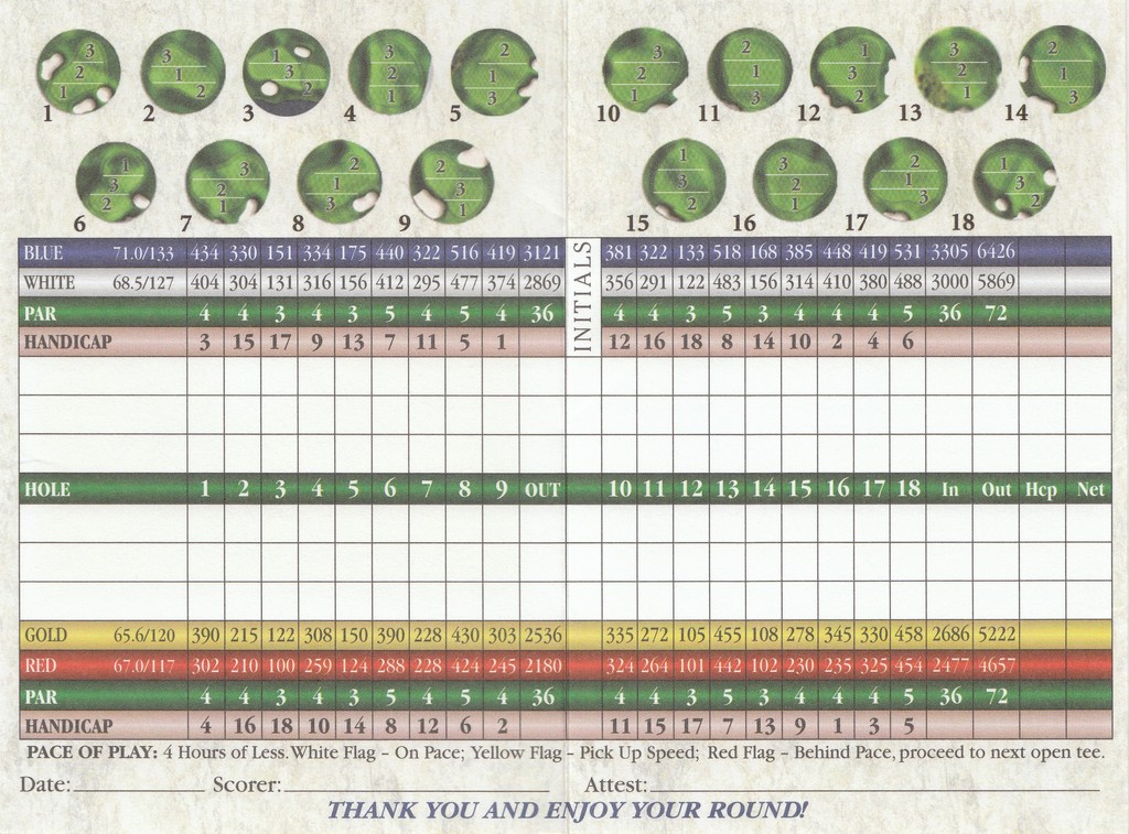 The Creek at Hard Labor Actual Scorecard Course Database The Creek at Hard Labor Actual Scorecard Course Database