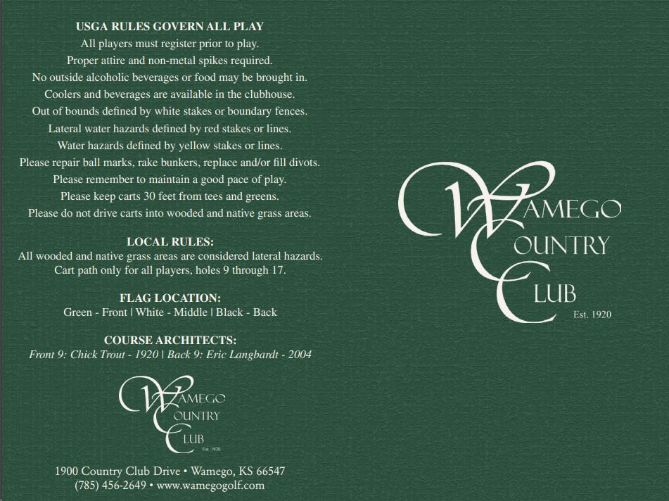 Wamego Country Club Course Profile Course Database