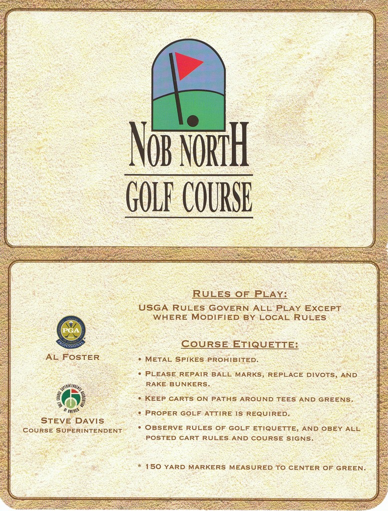 Nob North Golf Course Course Profile Course Database