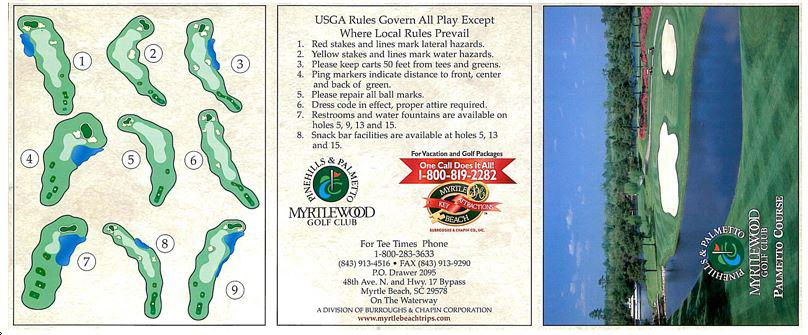 Myrtlewood Golf Club Palmetto Course Course Profile Course Database