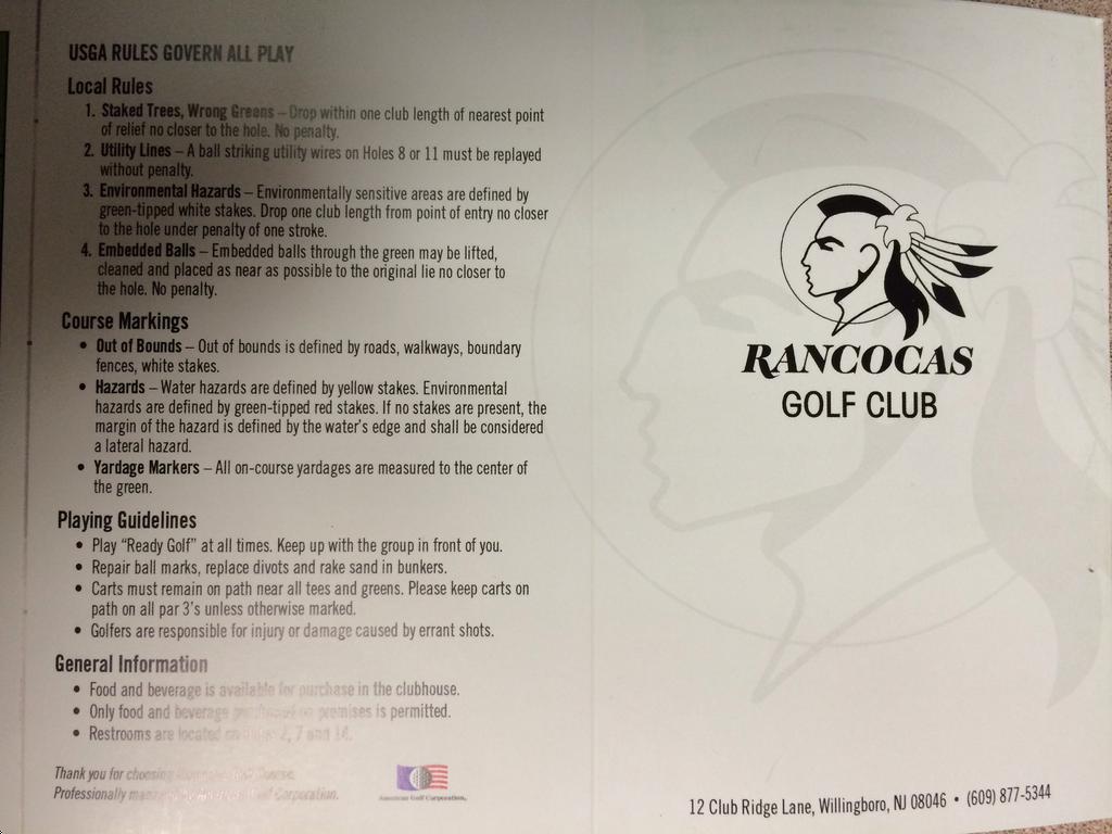 Rancocas Golf Club Course Profile Course Database