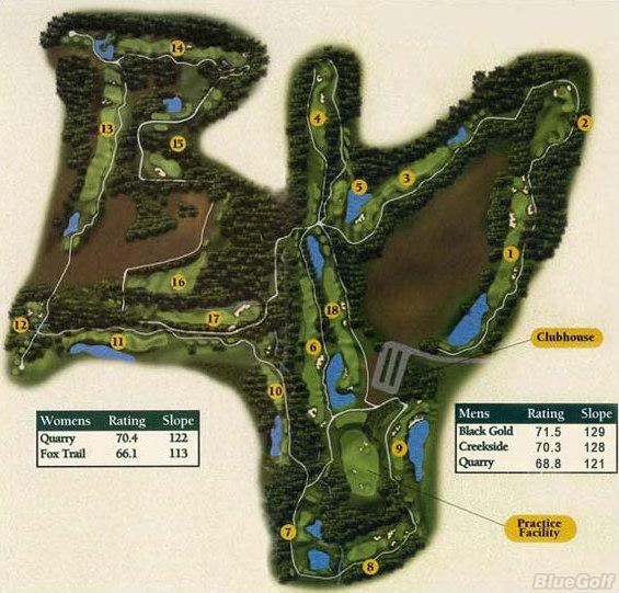 Cross Creek Golf Club - Layout Map | Course Database