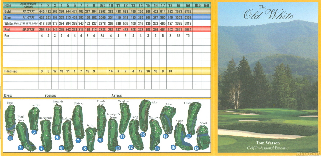 The Greenbrier Old White Course Profile Course Database