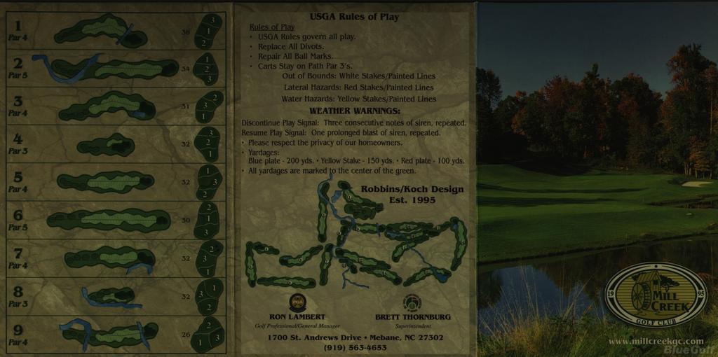 Mill Creek Golf Club Course Profile Course Database