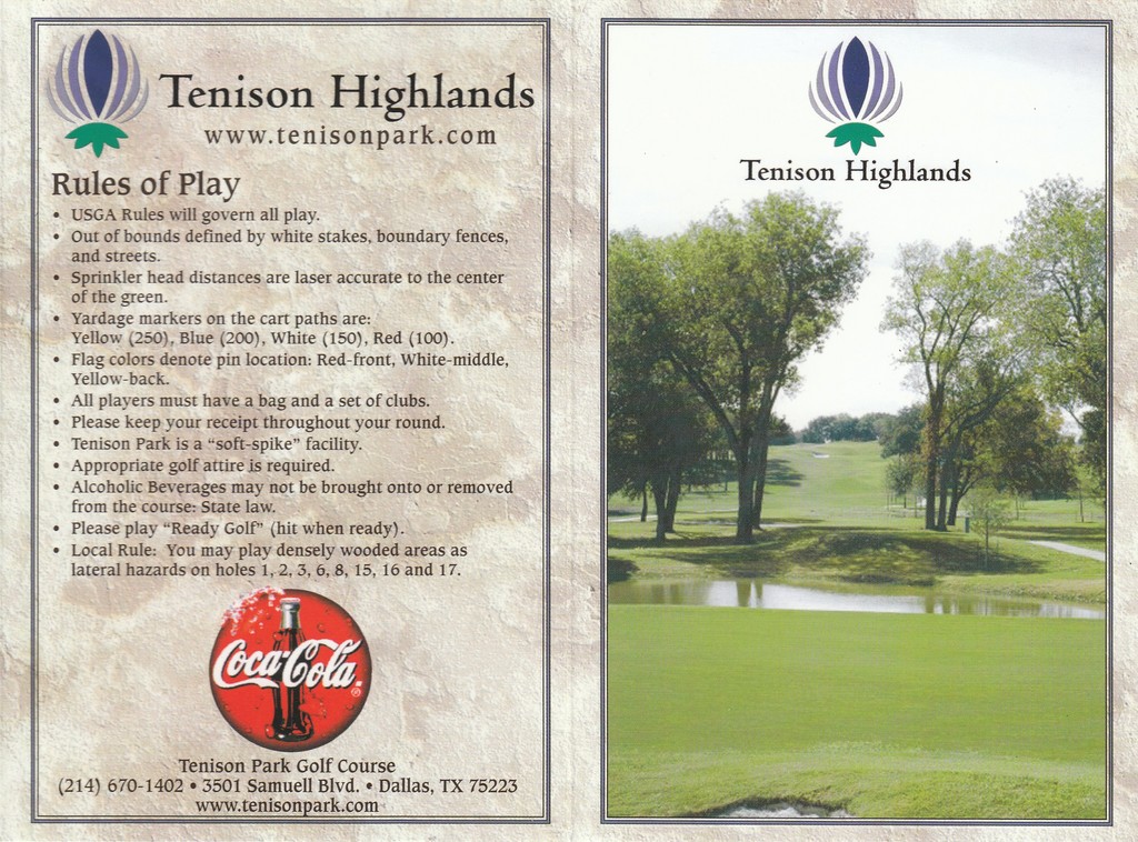 Tenison Park Golf Course Highlands Course Profile Course Database