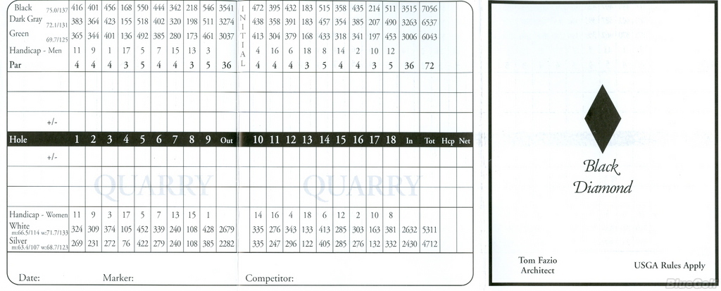 Black Diamond Ranch The Quarry Course Course Profile Course Database Black Diamond Ranch The Quarry Course Course Profile Course Database