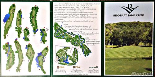 Actual Scorecard for Ridges at Sand Creek