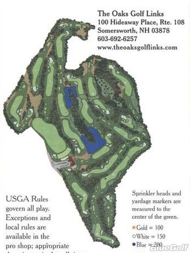 The Oaks Golf Links Layout Map Course Database
