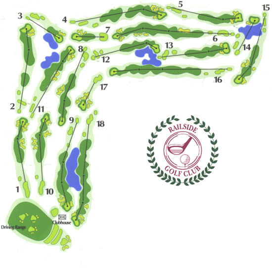 Railside Golf Club - Course #1 - Layout Map | Course Database