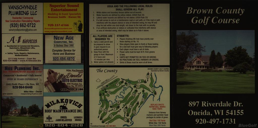 Brown County Golf Course Course Profile Wisconsin State Golf