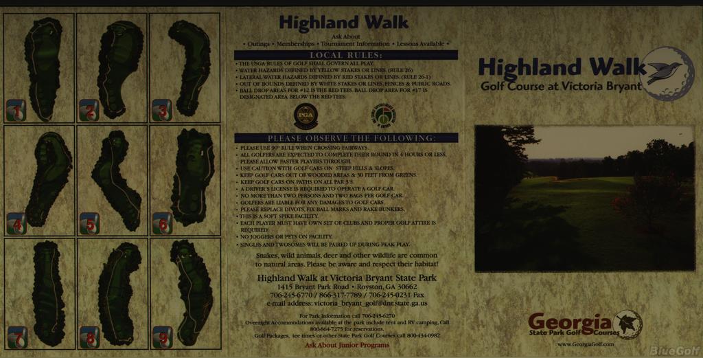 Highland Walk at Victoria Bryant Course Profile Course Database