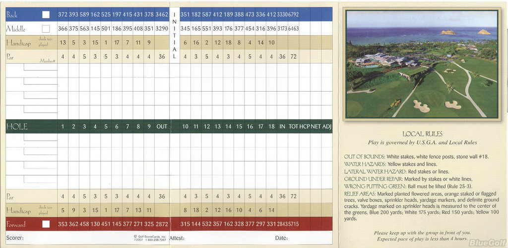 MidPacific Country Club Course Profile Course Database
