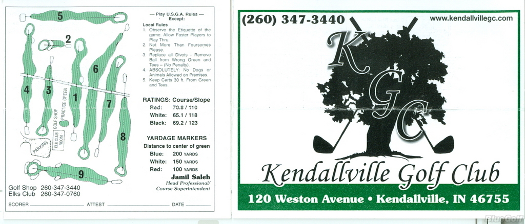 Kendallville Golf Club Course Profile Course Database Kendallville Golf Club Course Profile Course Database