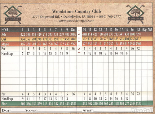 Woodstone Country Club - Course Profile | Course Database