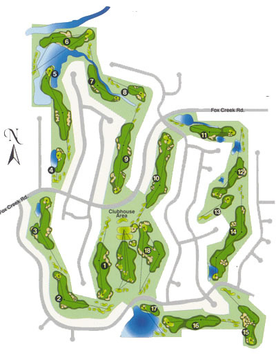 The Den at Fox Creek - Layout Map | Course Database