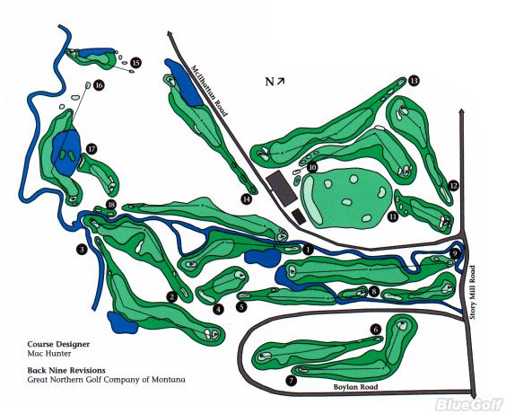 Bridger Creek Golf Course - Layout Map | Course Database