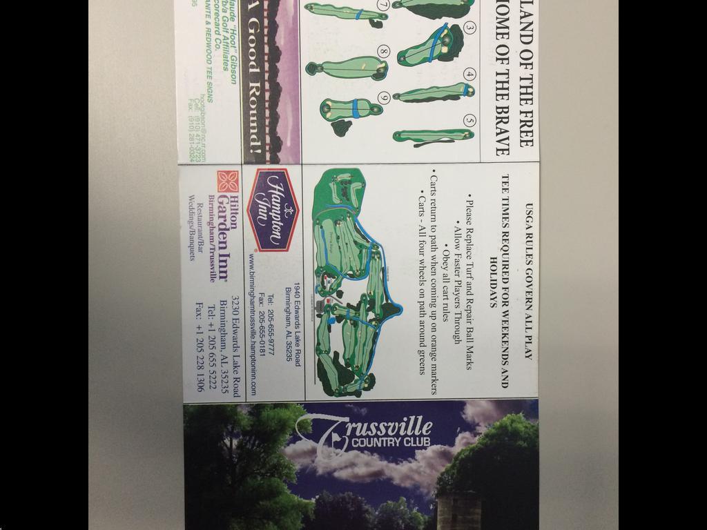 Trussville Country Club Course Profile Course Database