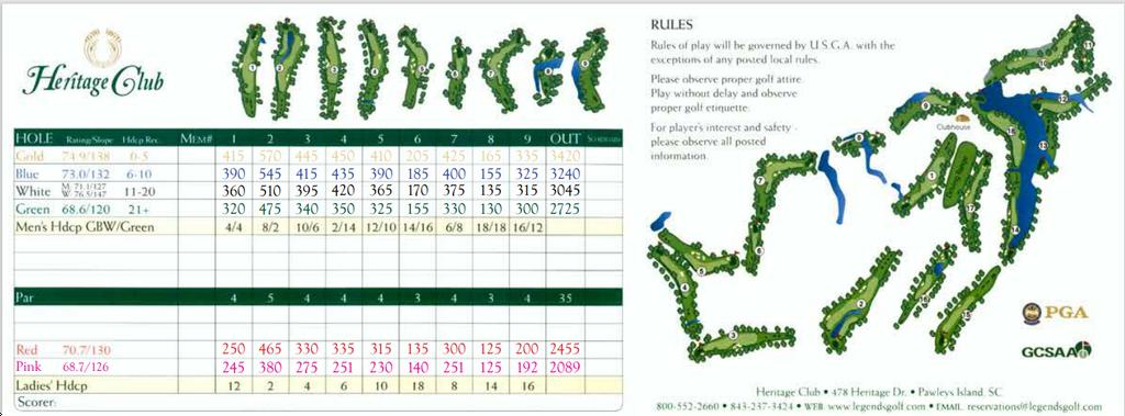 Legends Resort- Heritage Club - Course Profile | Course Database