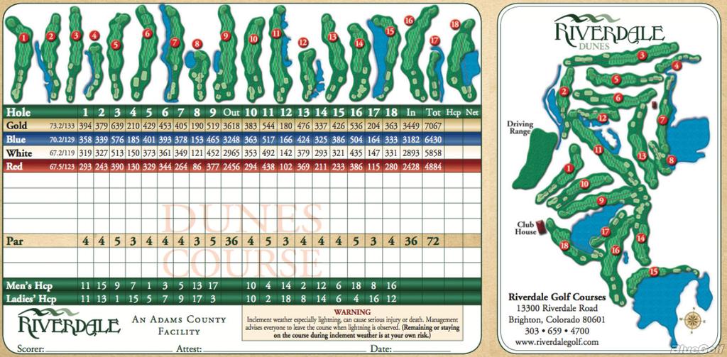 Riverdale Golf Courses Dunes Course Profile Course Database