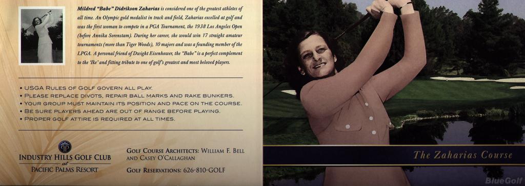 Industry Hills Golf Club - Zaharias Course - Course Profile | Course  Database