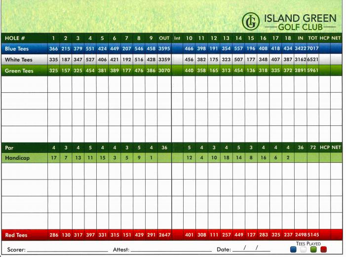 Island Green Golf Club - Course Profile | Course Database