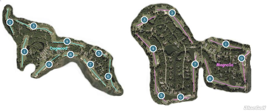 Callawassie Island Club- Dogwood/Magnolia - Layout Map | Course Database