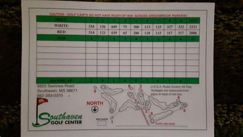 Southaven Golf Center Course Profile Course Database Southaven Golf Center Course Profile Course Database