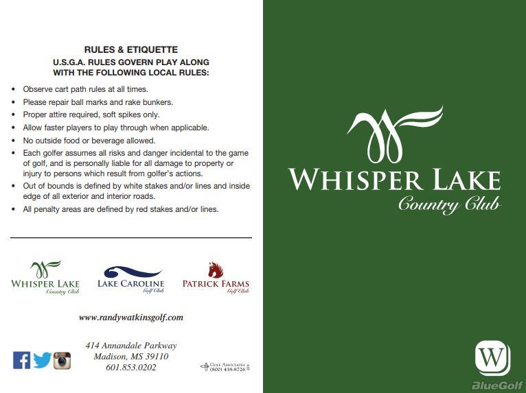 Whisper Lake Country Club Course Profile Course Database