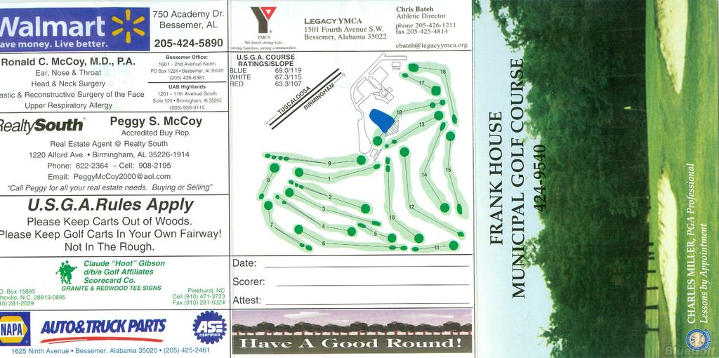 Frank House Golf Course Course Profile Course Database