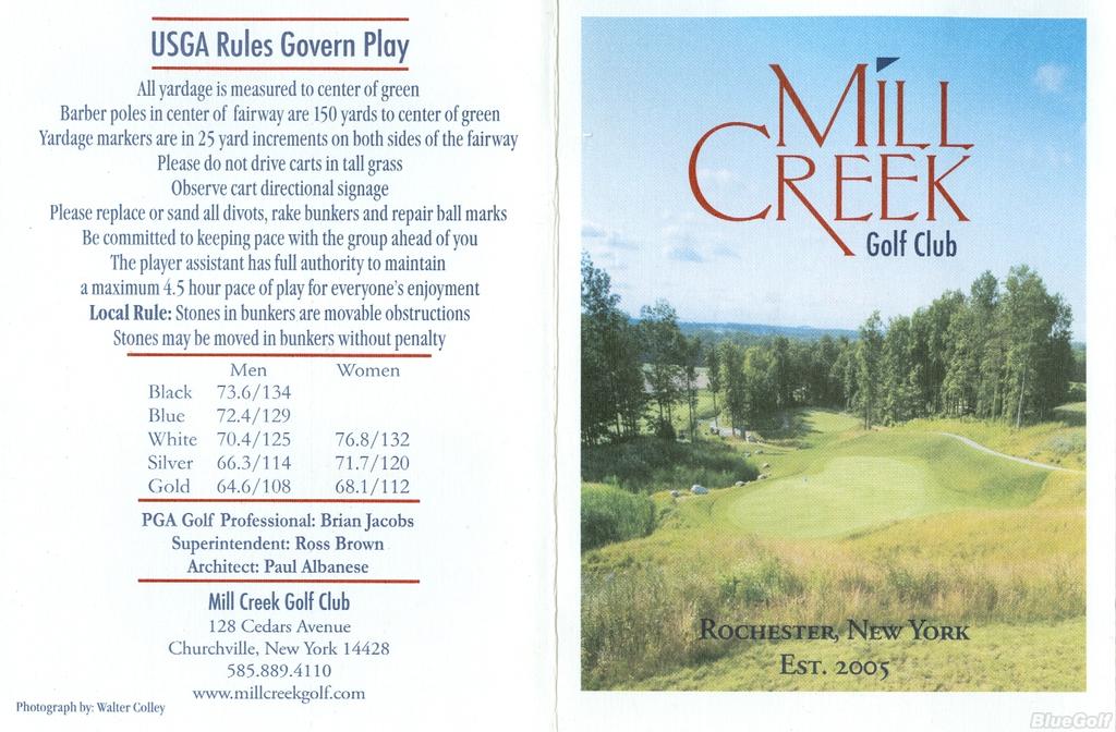 Mill Creek Golf Club Course Profile Course Database