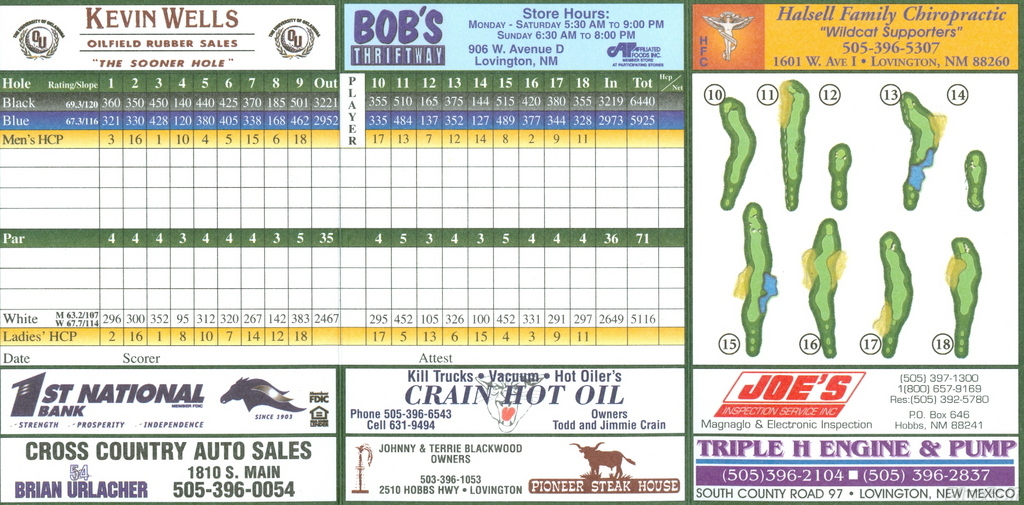 Lovington Country Club Course Profile Course Database