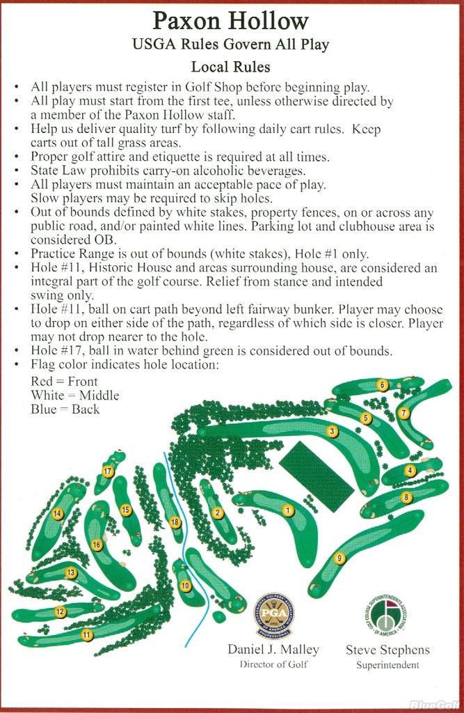 Paxon Hollow Golf Club Course Profile Course Database