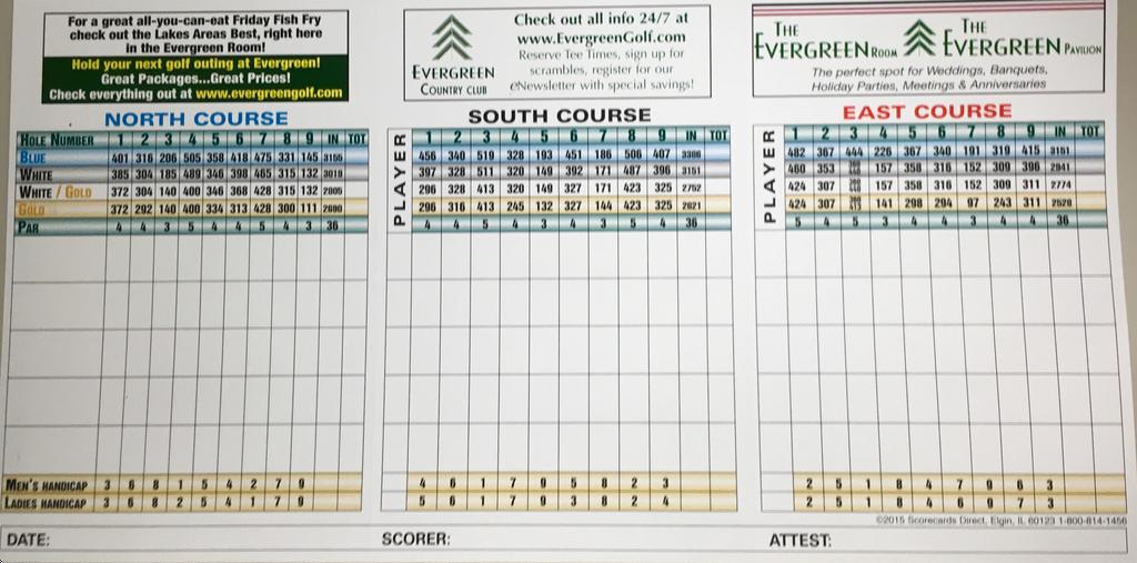 Evergreen Golf Club East/North, Elkhorn, Wisconsin Golf course