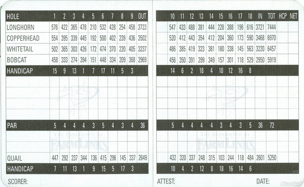 the farms golf club scorecard