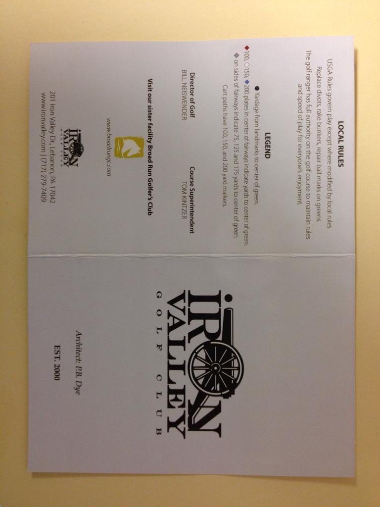 Iron Valley Golf Club Course Profile Course Database