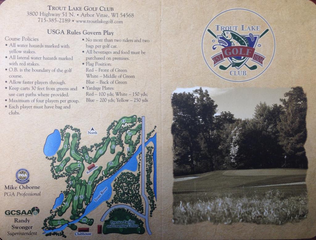 Trout Lake Golf Club Course Profile Course Database